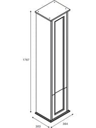 Шкаф-колонна Roca America Evolution W, 364x303x1767 дуб светлый ZRU9302953