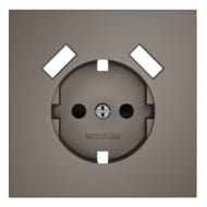 Накладка для розетки с/з и защитными шторками, с USB A+A Voltum S70 VLS000914, капучино
