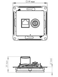 ������� Systeme Electric GLOSSA ������� �� + ������������ RJ45, ���. 5�, ������� GSL000289