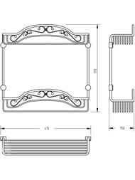 Migliore Complementi Полка-решетка большая двойная 40x15x40 см хром ML.COM-50.702.CR