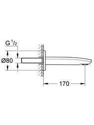 Излив Grohe EuroStyle Cosmopolitan 13276002 для ванны, хром