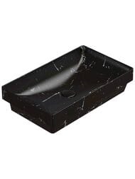 Раковина Globo T-EDGE (610х370х140) встраиваемая,без отв. под смеситель, Portoro Nero B6R61PN