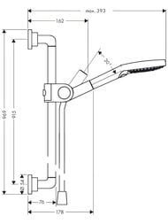 ������� ����� Axor Citterio 27991 ������ ��� 3 ���� �����, ������ 0,9�, ����� 1,6�