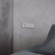 Накладка для розетки с/з и защитными шторками, с USB A+C Voltum S70 VLS001016, серый