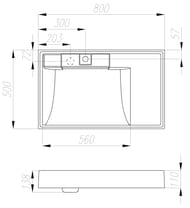 ������! �������� Aquaton ���� 80 1A72113KRW010 500x800x138 ����� ������ ��� ���������� ������, �����