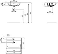 ���������� Ideal Standard Lux CONNECT AIR 640�460�165 ����� ��� ���������/�������,���.������ E0289V3