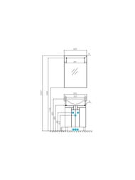 ����� ��� �������� AQUATON ����� 60 1A179601FG010 554x700x340 ���������, 2 ������, �����