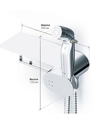 Уценка!Am.Pm Like Гигиенический набор F0202600 шаттаф со смесителем, полка, крючок, держатель бумаги