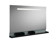 Зеркало Burgbad Fiumo 1200х700х30 LED, USB, сенсор, обогрев, рейлинг, панель голубая SFXP120FOT55