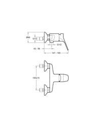 ��������� Jacob Delafon BRIVE ��� ����, ������������, ���������, ����� ��� ����� 1/2" E75765-CP
