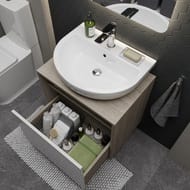 Тумба под раковину KERAMA MARAZZI PRO подвесная с ящиком 600х430х570, белый, PRO.60.1\WHT