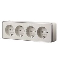 Розетка четверная с заземлением и шторками Werkel Gallant (слоновая кость) W5072204