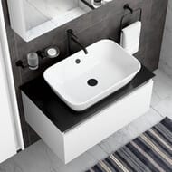 Смеситель для раковины-чаши VitrA Minimax Round A4353436EXP однорычажный матовый черный латунь