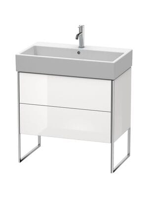 Тумба под раковину Duravit XSquare 784х491х460 напольная, 2 ящика, белый глянец XS447502222