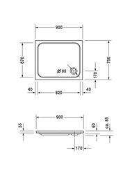 ������ ��������� Duravit D-Code 900�750 720104000000000
