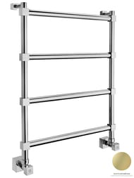 Полотенцесушитель водяной Margaroli Sole 442TQ-4 (706х510) английское золото, 442TQ4604EGO