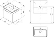Тумба под умывальник RAVAK BE HAPPY II SD 530 (530х370х435) белая X000001097