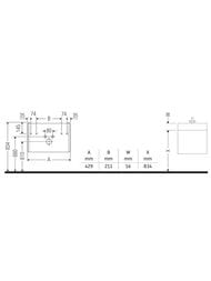 Тумба подвесная Duravit XViu 430х397х310 петли слева, белый глянец/шампань XV4030LB122 — изображение 2