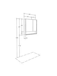 ���������� ���� AQUATON ������ 90 1A252302SD010 850x130x850 2 ������, ����: ����� ������