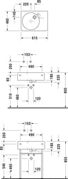 �������� Duravit Scola 615�460�185 ���������� ��������� ��� ���������, ������� 0684600000