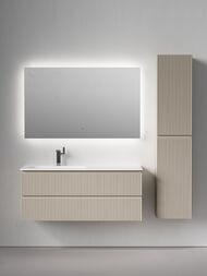 Тумба под раковину Sancos Snob R (1195х445х500) подвесная, левая, 2 ящика, Beige soft SNR120LCE