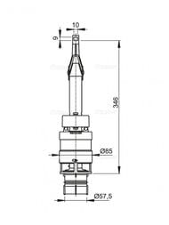 Стойка (сливной механизм) ALCAPLAST A06, для системы инсталляции — миниатюра 2