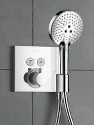 Смеситель Axor ShowerSelect 36712000 для душа встраиваемый, термостат, 2 потребителя, с держателем