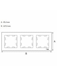 Рамка Systeme Electric ATLASDESIGN NATURE 3 поста, МЕТАЛЛ ОНИКС ATN312303