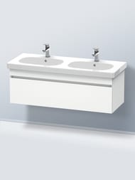 Тумба под раковину Duravit DuraStyle (1150х398х453) подвесная,1 ящик, цвет белый матовый DS638601818