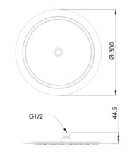 Верхний душ 30 см Mariani Tondo B37ST00130, шарнирное содинение, белый матовый
