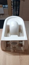 Уценка!Унитаз подвесной DURAVIT ME by Starck 370х480х350 укороченный, безободковый, белый 2530092600