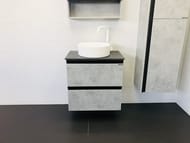 Тумба COMFORTY Эдинбург-60-2 (600х700х400) подвесная, столеш,. раковина, бетон светлый 00-00005701