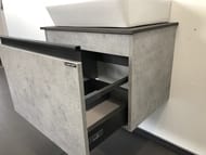 Тумба COMFORTY Эдинбург-60 (600х525х400) подвесная, с раковиной и столеш., бетон светлый 00-00001928