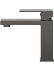 Смеситель CEZARES SLIDER-LS-GM для раковины, с донным клапаном, оружейная сталь