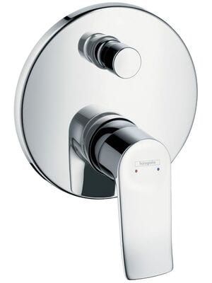 Смеситель Hansgrohe Metris 31493000 для ванны/душа, скрытый монтаж, однозахватный, хром