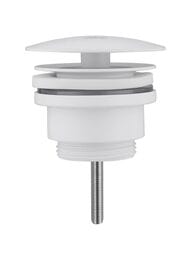 Донный клапан ABBER AF0012W без перелива, фиксированный, цвет: белый