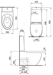 ���� �������-�������� Laufen ILBAGNOALESSI ONE 8.2297.6.400.000.1 (720�390) ������������� ������