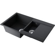 Мойка Omoikiri DAISEN 86-2-BL (860х510х215) врезная, артгранит, цвет-черный 4993477