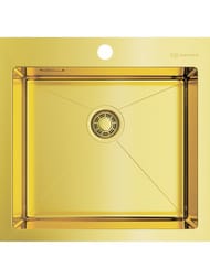 Мойка Omoikiri AKISAME 51-LG (510х510х200) монтаж врезной/вровень, светлое золото 4973439
