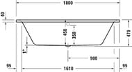 ����� ��������� Duravit Soleil by Starck ������������, 1800�800��, ����� 700503000000000