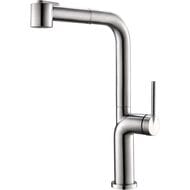 Смеситель для кухни BelBagno BB-LAM60-IN высокий, поворотный, выдвижной излив, сатин
