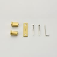 Крючок AQUAme Tivoli двойной, настенный, шлиф. золото AQM7302BG