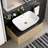 Встраиваемый смеситель для раковины VitrA Minimax Round A4354925EXP однорычажный брашированное золото латунь