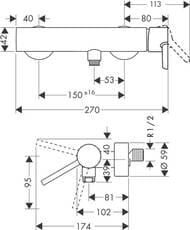 ��������� Axor Starck 10665000 ��� ���� ��������� �������������, ����