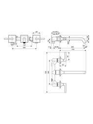Ideal Standard JOY NEO Смеситель для раковины BD154AA встр., двухзахватный, хром