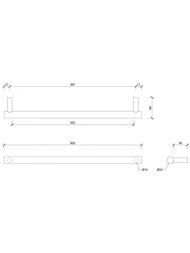 Полотенцедержатель Decor Walther BAR HTE60 ширина 600 мм, цвет: хром 0856300