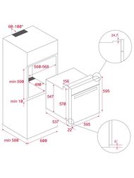 Духовой шкаф TEKA Total HSB 635 SS (595х595х559) электрический, нерж. сталь/черный