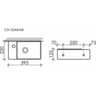 �������� ��������� Ceramicanova Element 395�220�125 ���� ������, ���.��� ����, ����.���. CN5046MB