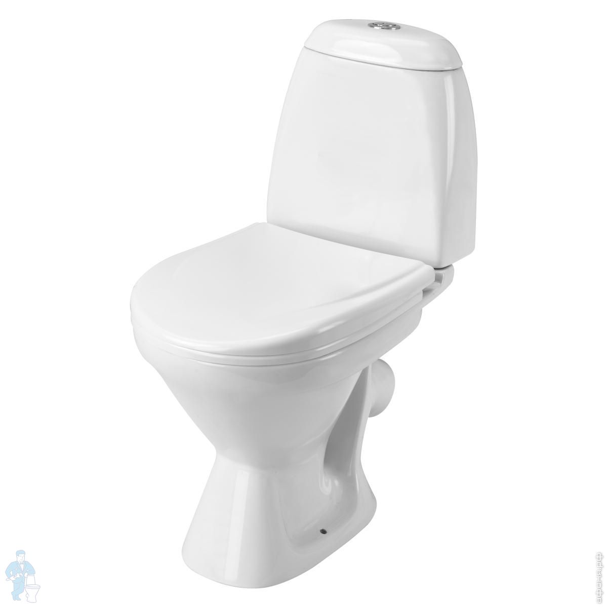 Унитаз-компакт САНТЕК Римини (577х333х723) косой выпуск, двухрежимный ...