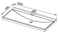 �������� Aquanet ���� 100 1000�480 ��, �������� ������, ����� 284116